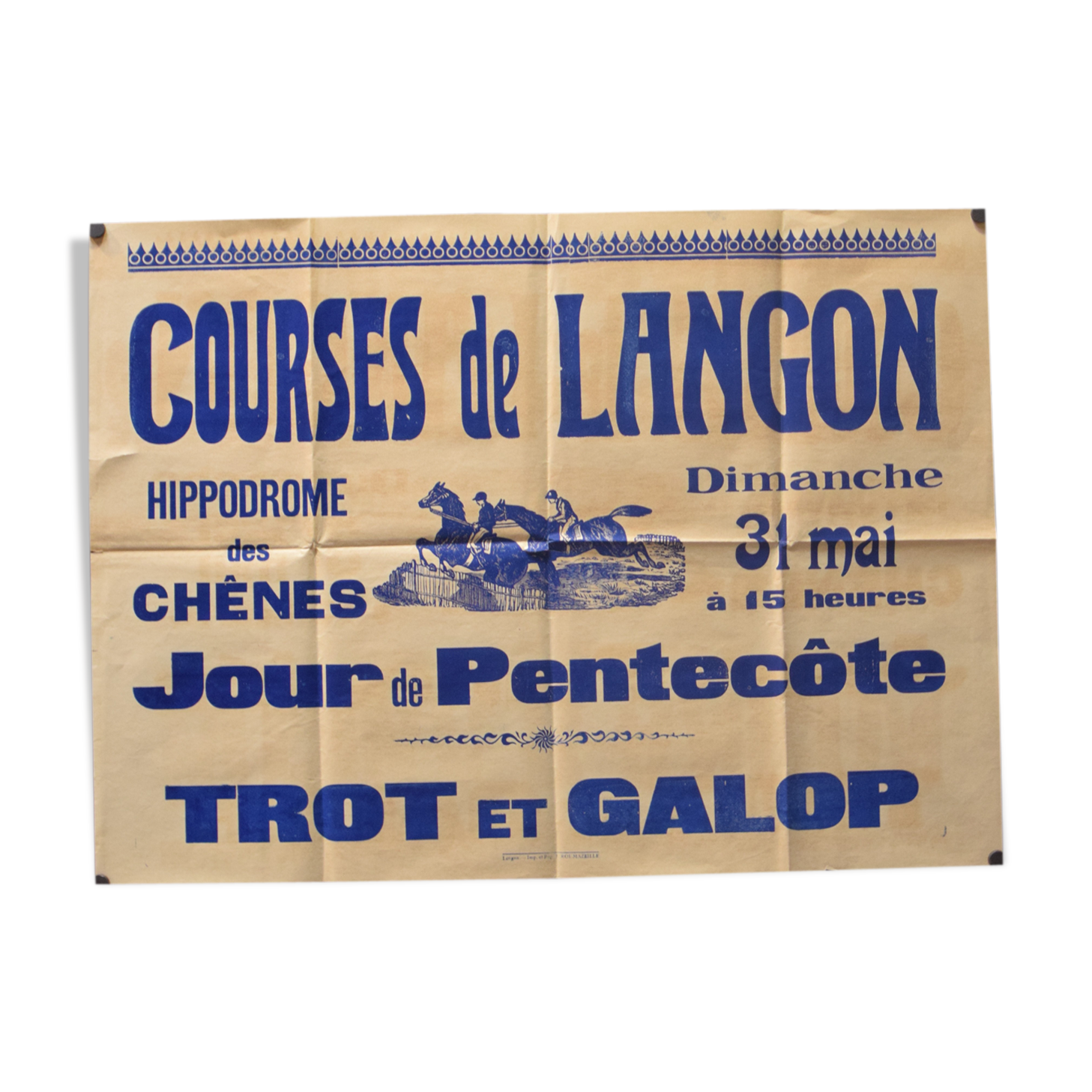 Poster "Langon Races" - 1930s