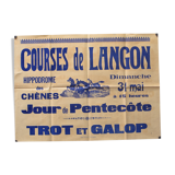 Affiche "Courses de Langon" années 1930