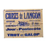 Affiche "Courses de Langon" années 1930