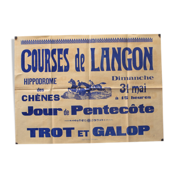 Poster "Langon Races" - 1930s