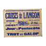 Affiche "Courses de Langon" années 1930