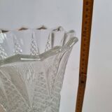 Transparent crystal/glass vase h30 cm