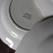 8 assiettes plates en Terre de Fer bleue Verdun HBC