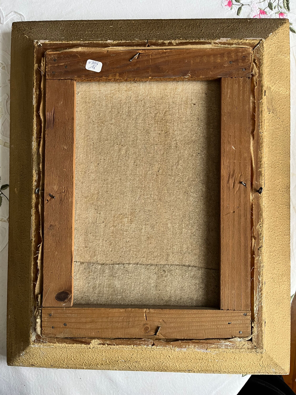 Tableau: Oil on canvas - still life with a bouquet of roses