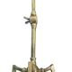 Rare articulated tripod base table lamp in gold-plated brass