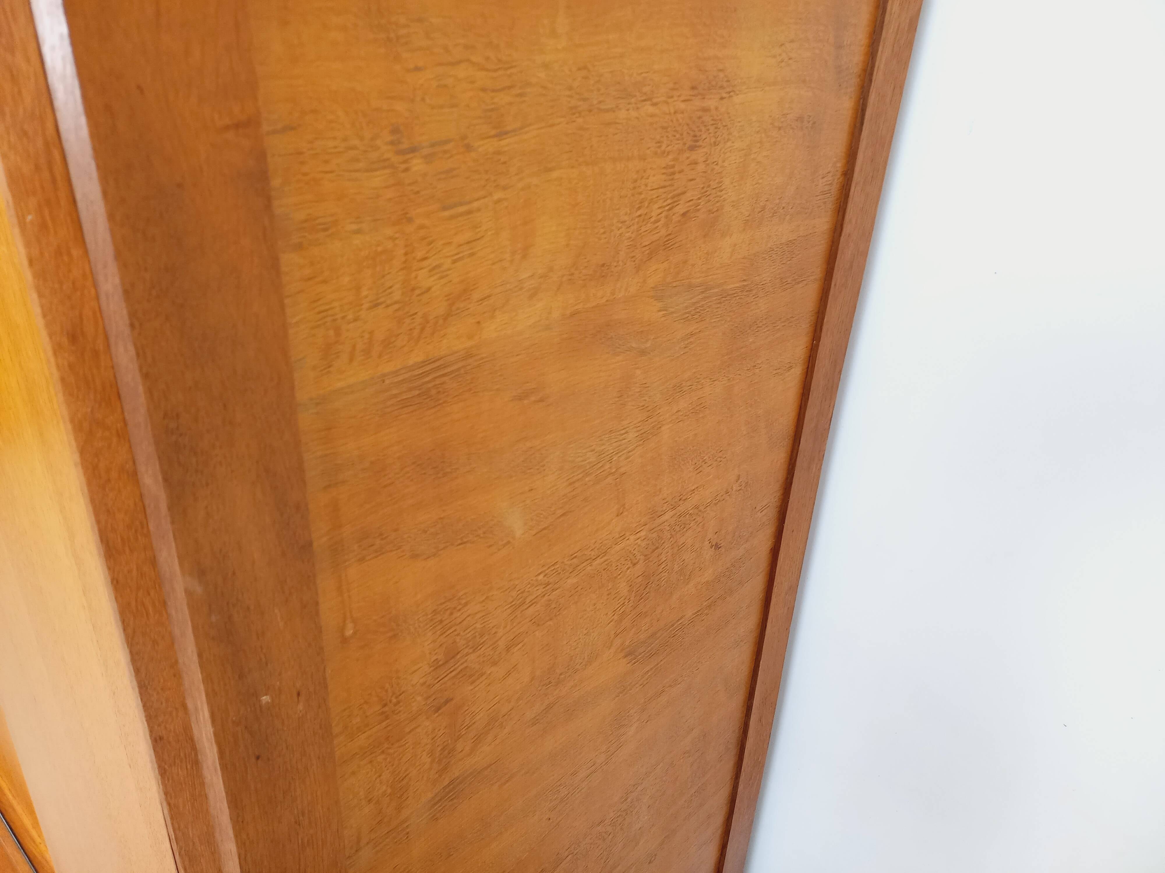 Vintage oak wardrobe from the 1960s.