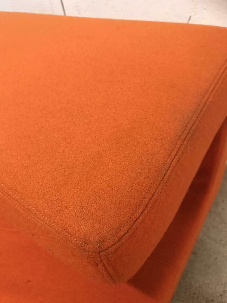 vintage orange armchair / single seat / club seat