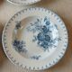 Set of 4 hollow plates, Flore decoration, in Sarreguemines ceramics
