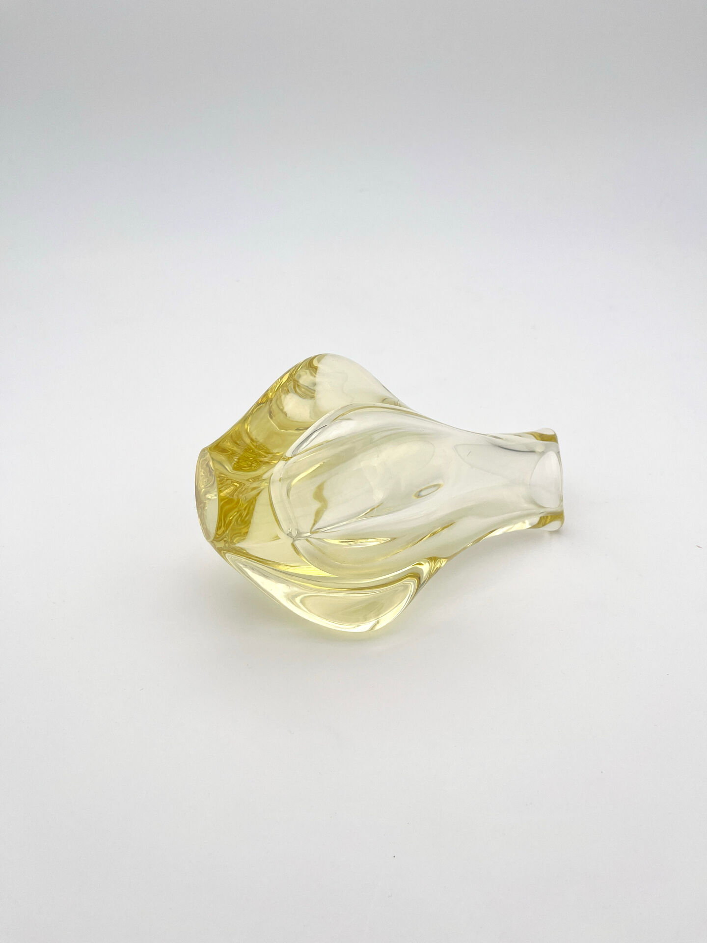 Organic Yellow Vase Miloslav Klinger ZBS - Bohemian Glass
