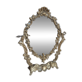 Miroir de table ancien en bronze — style Louis XV Rococo — 1900-1920