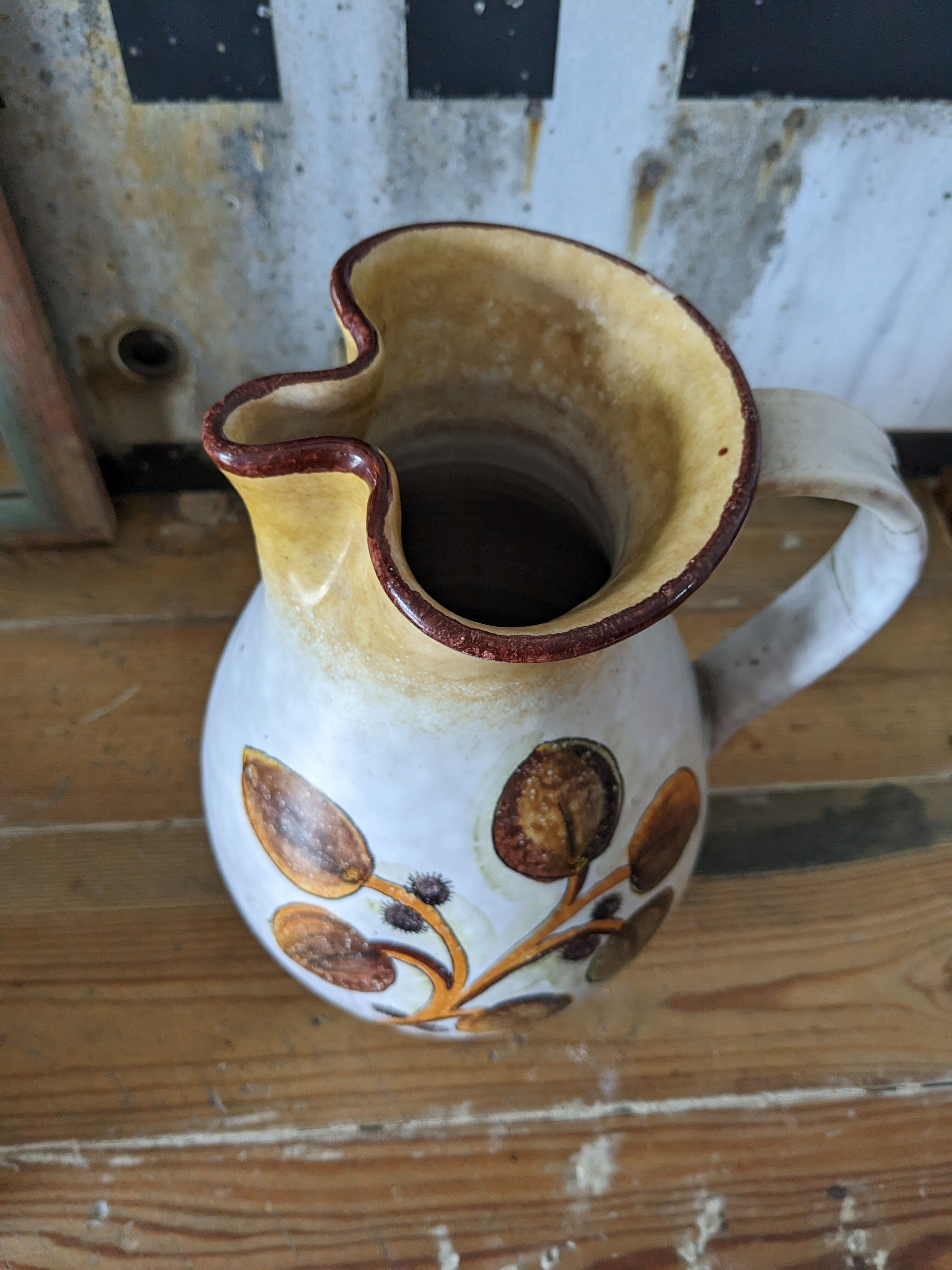 Ceramic pitcher from italy