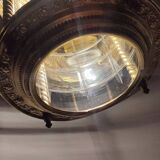 Lámpara de techo de latón y cristal. España, 1940s.