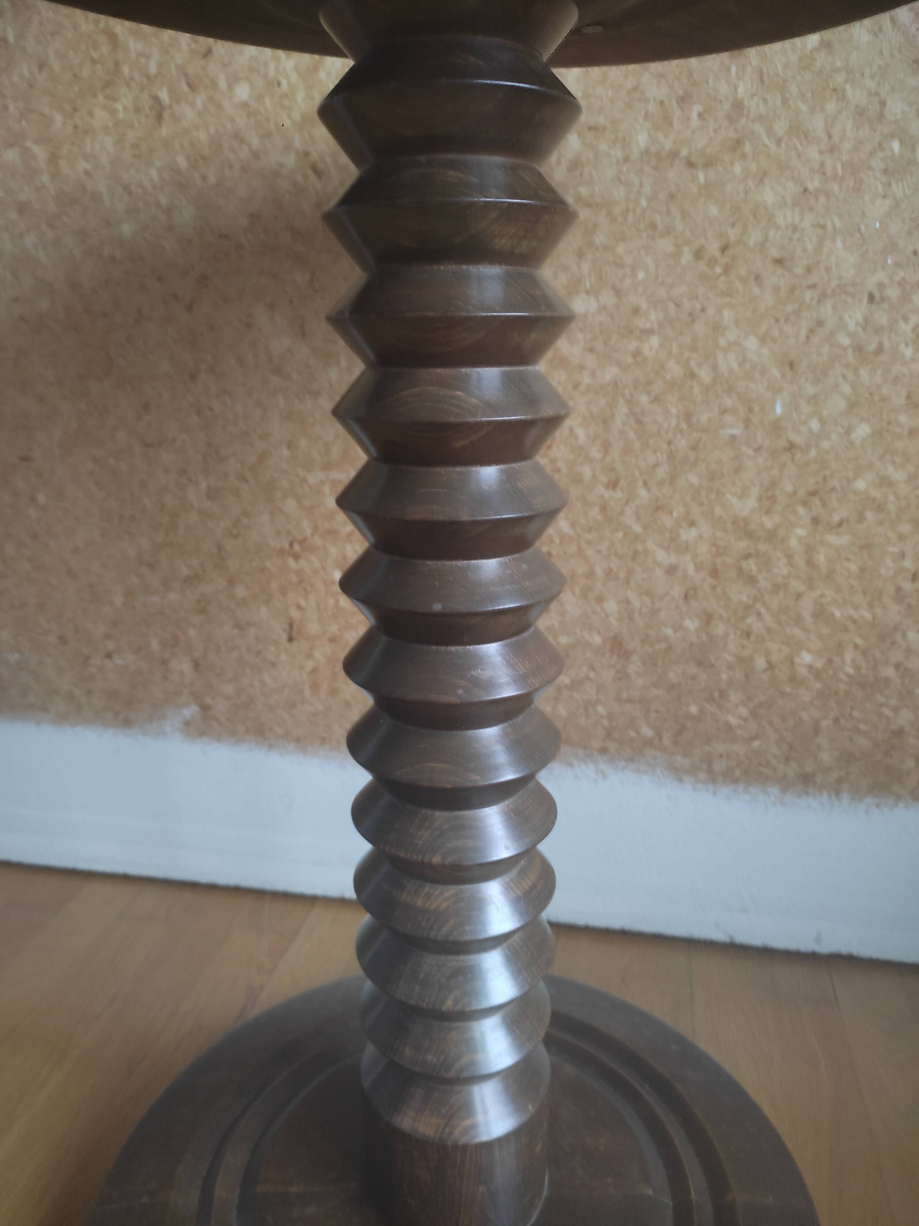 Charles Dudouyt style pedestal table