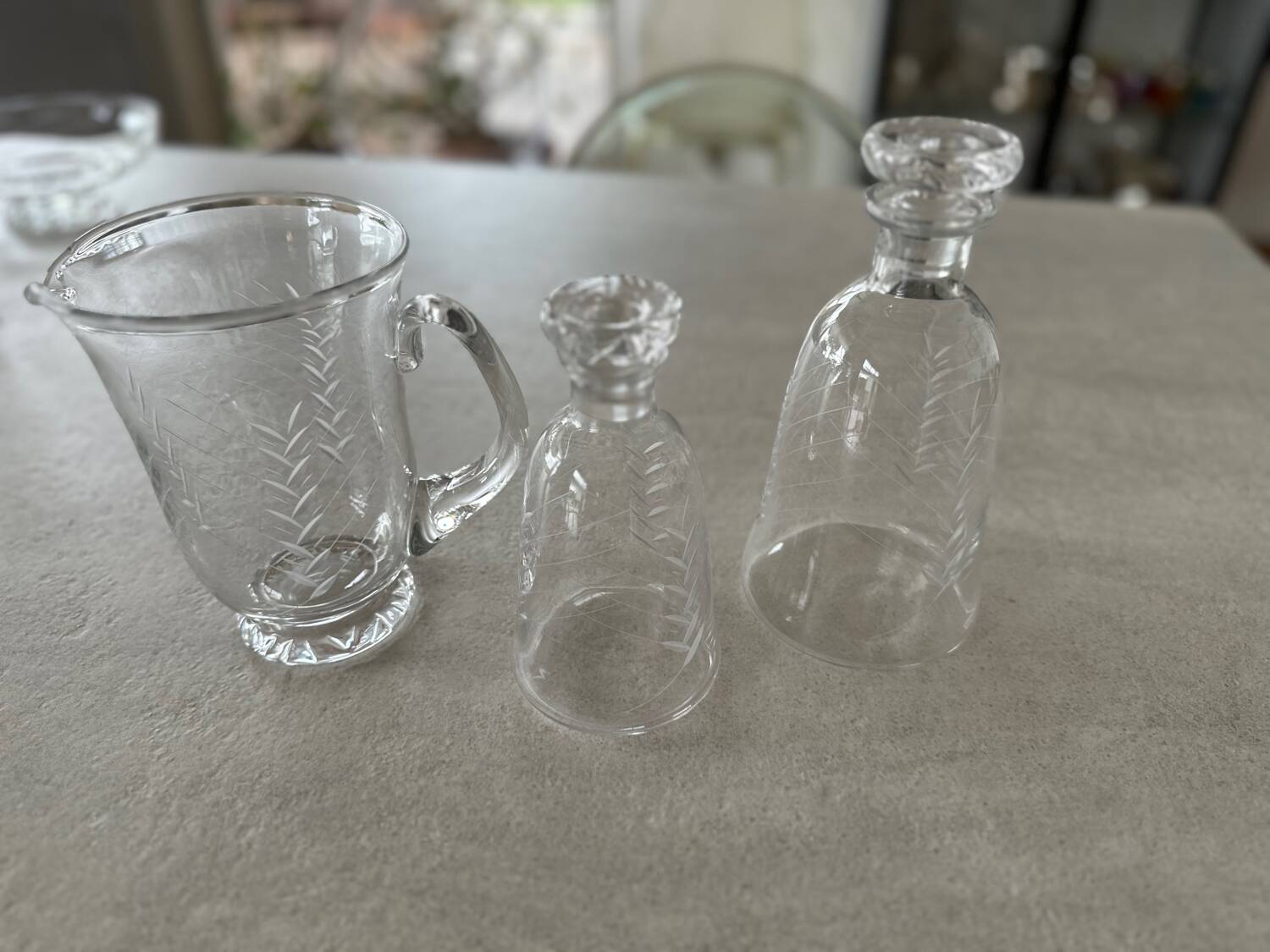 Daum kim épis crystal glass service from the 50s
