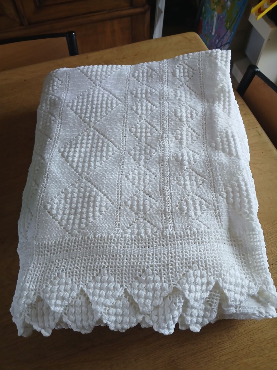 2 antique crochet bedspreads