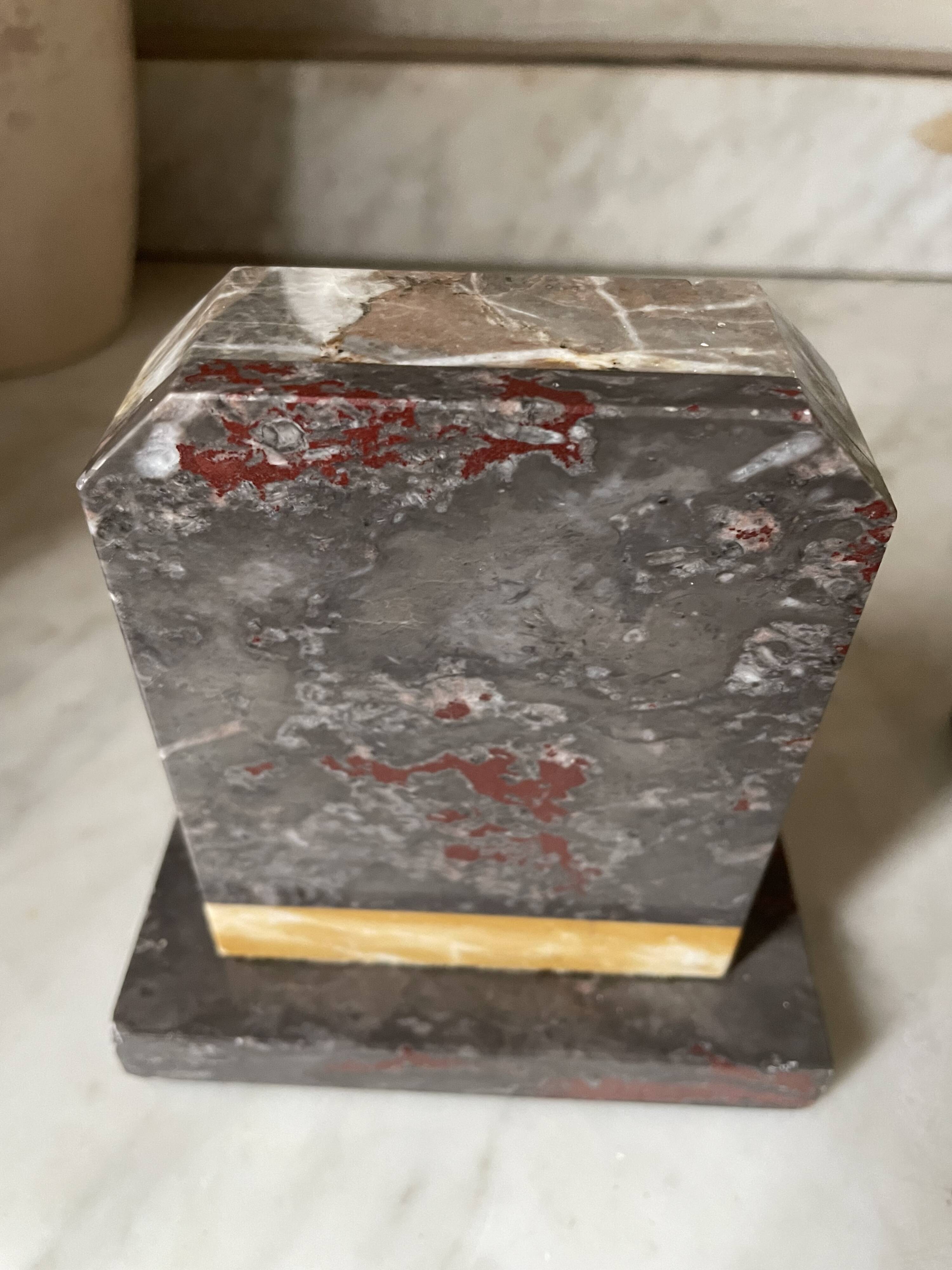 Art Deco marble bookends