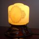 Old wrought iron and opaline night light lamp