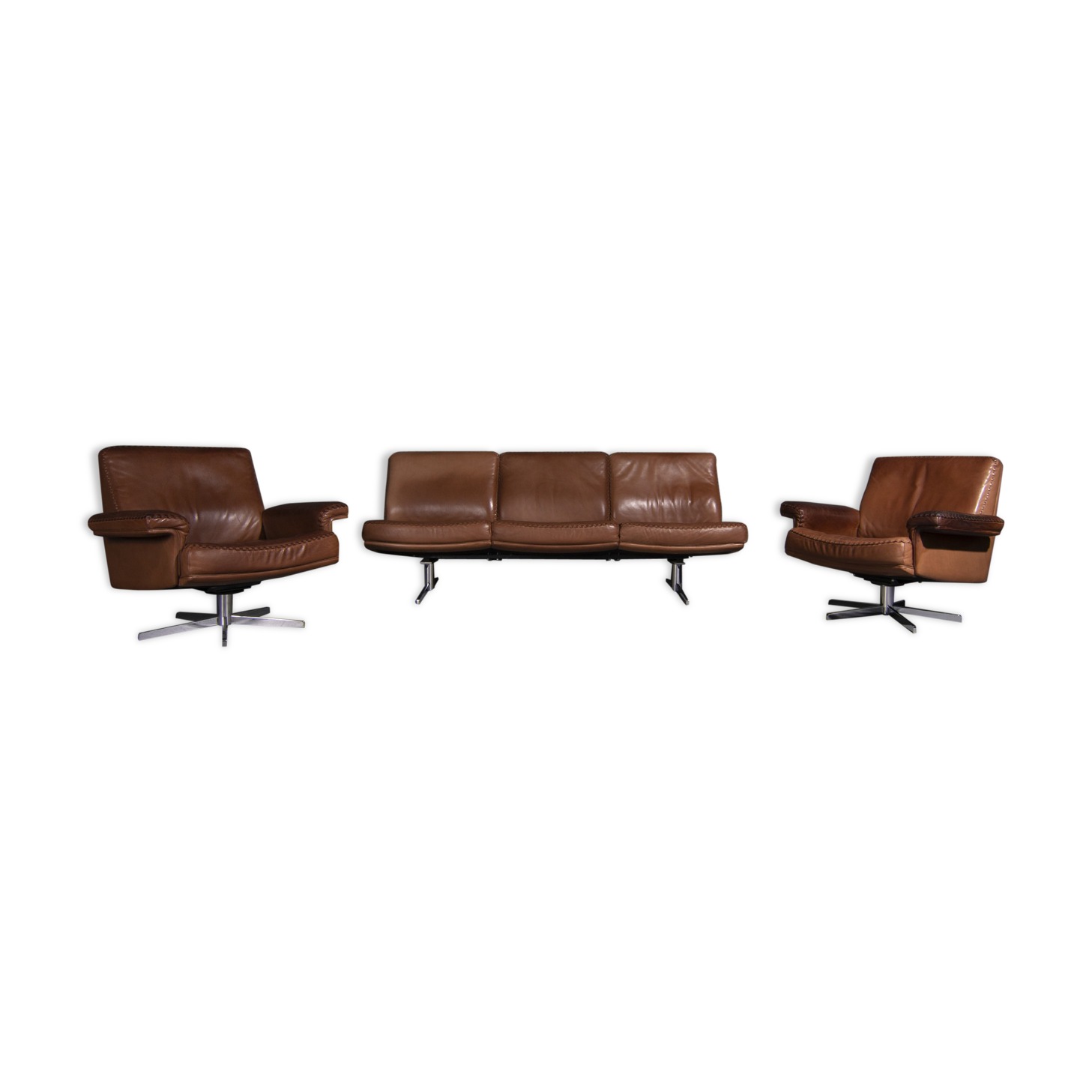 De Sede DS 31 sofa and armchairs, set of 3
