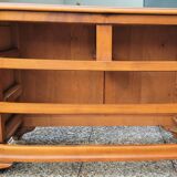 Louis XV style sideboard, mid-20th century, in solid light cherry, 4 drawers, 2 with keys.