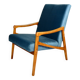 Czech Model Armchair attributed to Jiri Jiroutek in ocean blue, 1970s