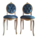 Pair of antique medallion chairs, boudoir seats in Louis XV style.