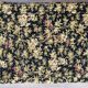 Antique hand-stitched boutis bedspread, floral fabric, 19th century.