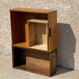 Vintage oak geometric drawer floor