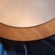 Teak circular bevelled wall mirror, Denmark 1960s