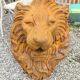 Cast iron lion's head, wall fountain