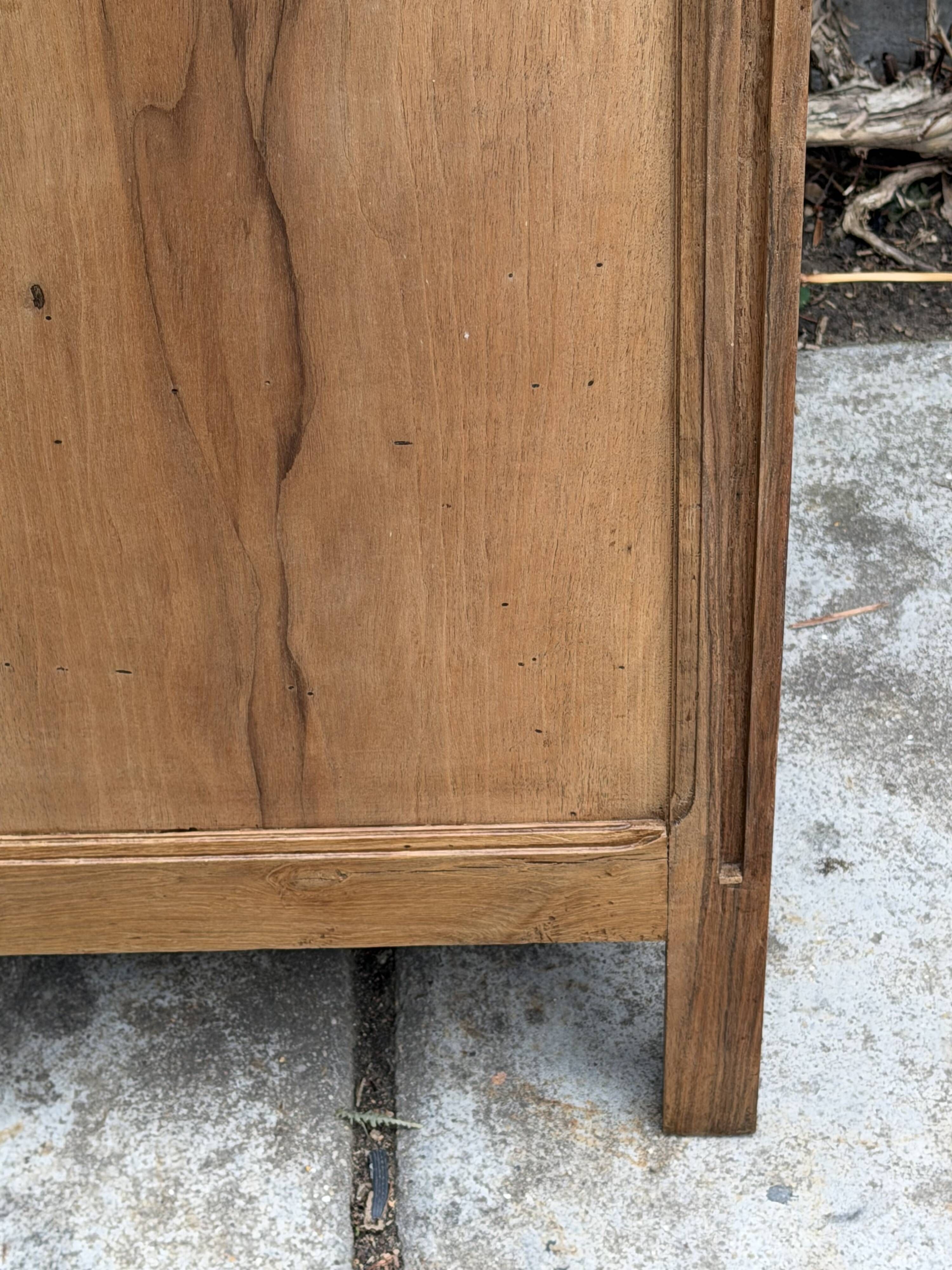 Rare pair of Art Deco glass columns in solid walnut – renovated