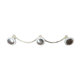 Coat holder 3 white and chrome patères 50s