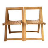 designer folding chairs in beech wood