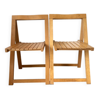 Chaises pliantes design en bois de hêtre
