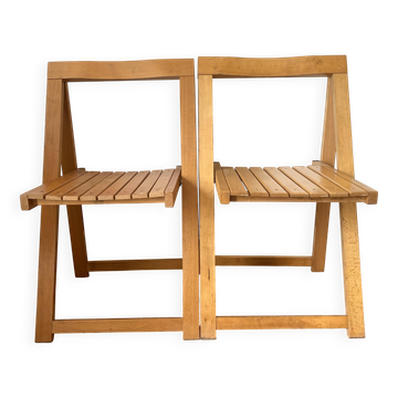 designer folding chairs in beech wood