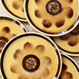 6 assiettes à dessert anciennes faïence Sarreguemines Digoin modèle Rimini