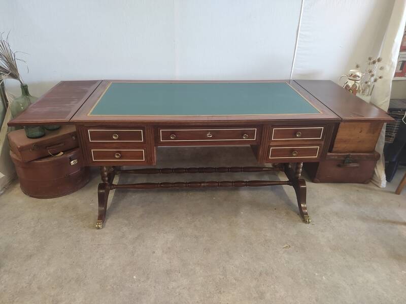 Double-sided mahogany empire desk