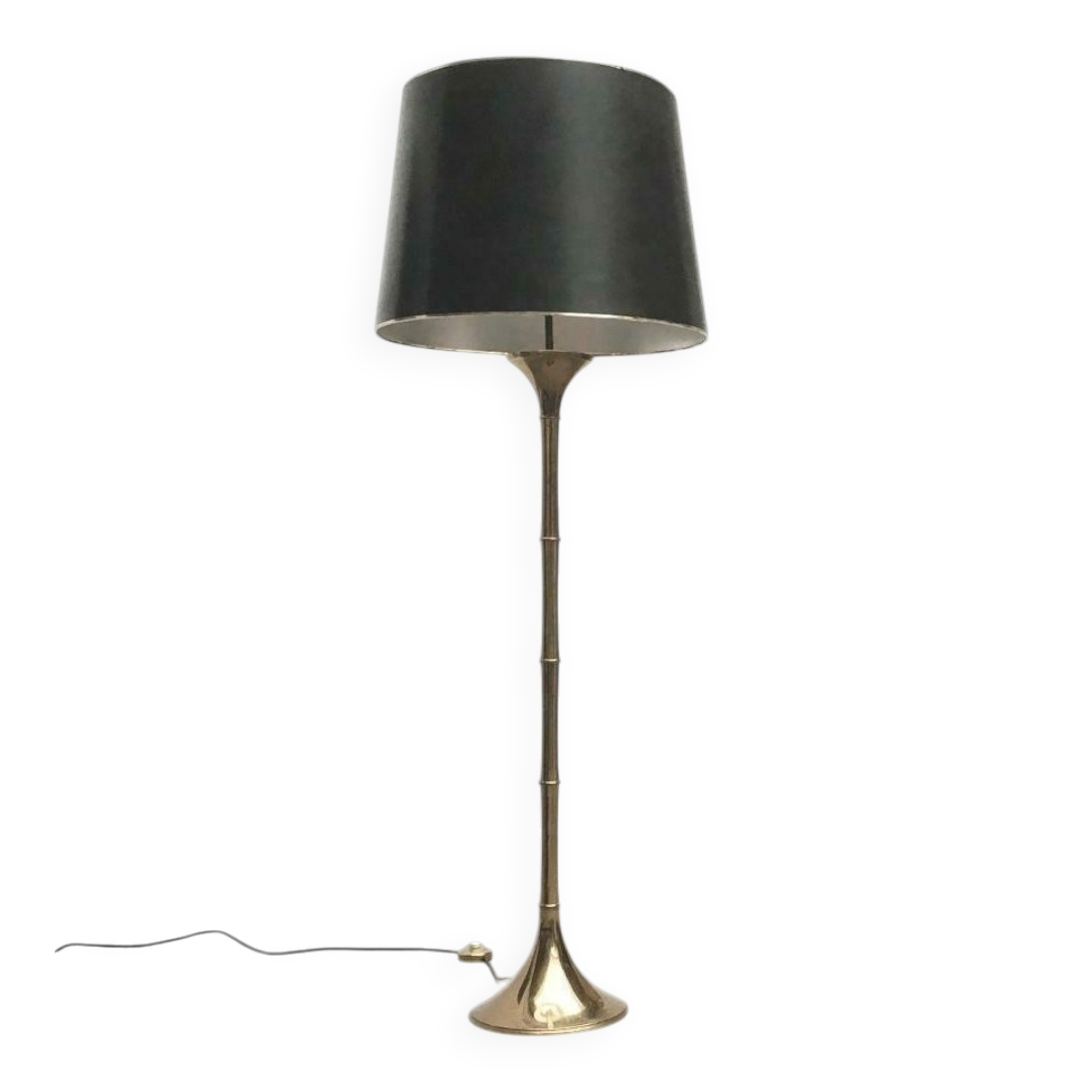 Hollywood Regency bamboo floor lamp by Ingo Maurer for M Design, 1960s.