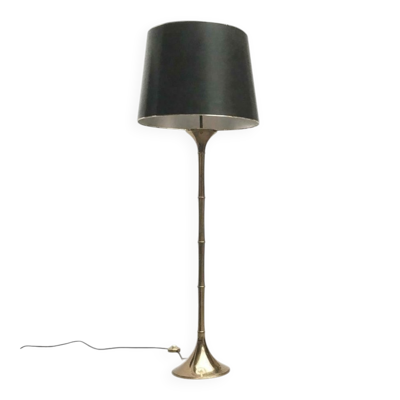 Lampadaire en bambou de style hollywoodien régence allemand du milieu du siècle par Ingo Maurer pour M Design, années 1960