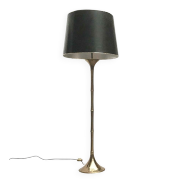 Hollywood Regency bamboo floor lamp by Ingo Maurer for M Design, 1960s.
