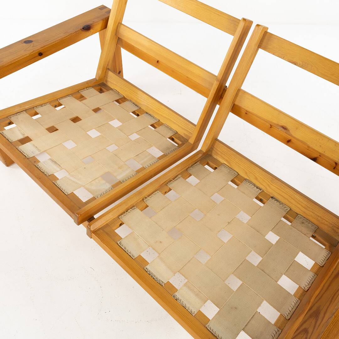 Yngve ekström. two-seater canapé, in pine.