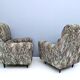 Pair of High-Quality Patterned Fabric Armchairs, Italy