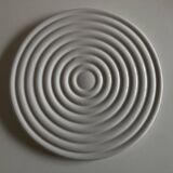 White glazed earthenware potter's trivet