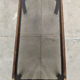 Bamboo and glass coffee table