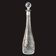 Carafe with antique glass liquor with diamond cap cut crystal silver frame