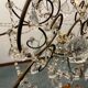 Bronze Pink Crystal Chandelier 1950’s