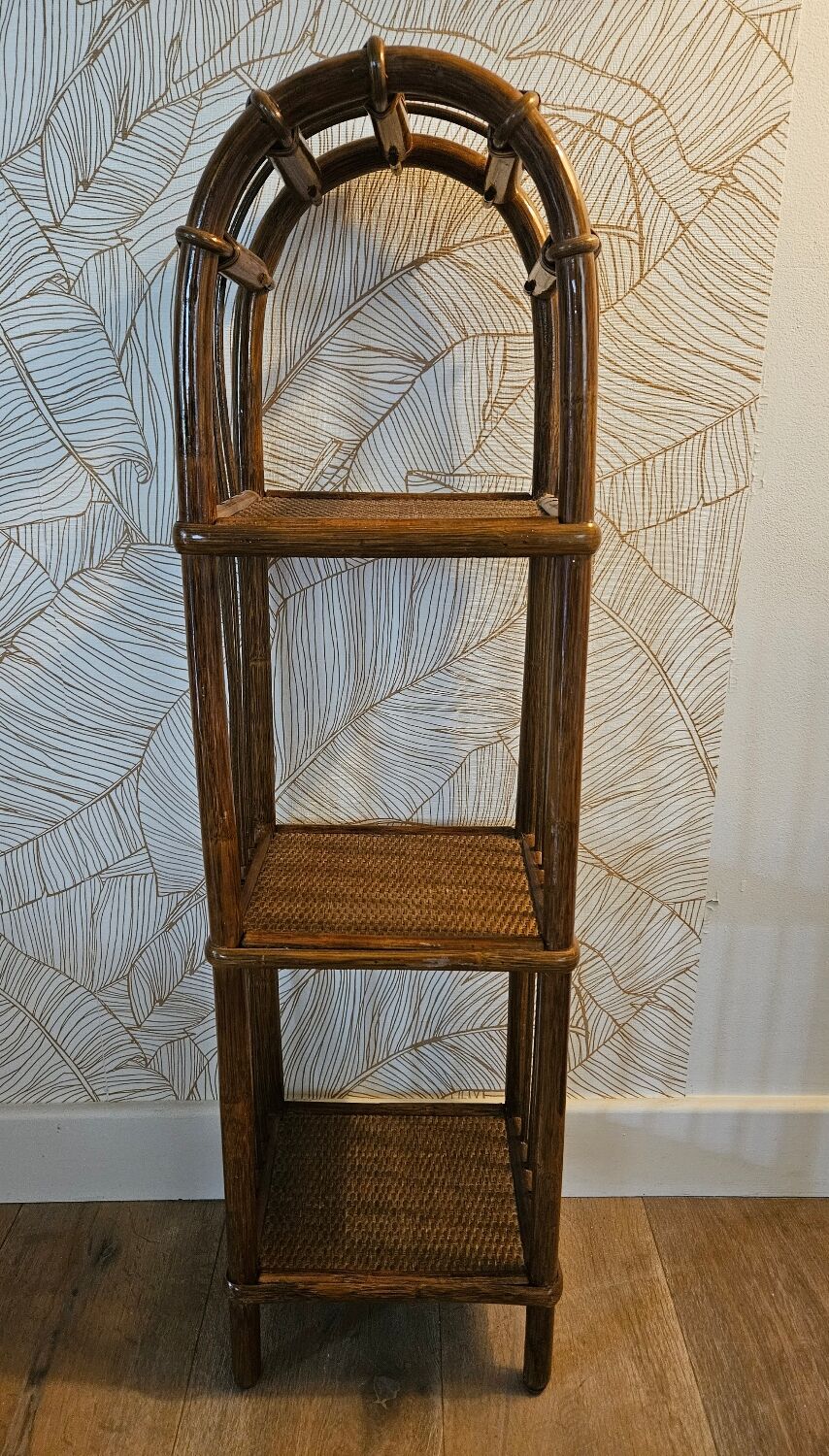 Rattan shelf