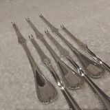 6 silver-plated metal lobster picks by Christofle Malmaison, 18cm