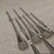 6 silver-plated metal lobster picks by Christofle Malmaison, 18cm