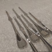 6 silver-plated metal lobster picks by Christofle Malmaison, 18cm