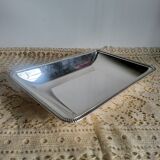 Rectangular metal silver-plated tray